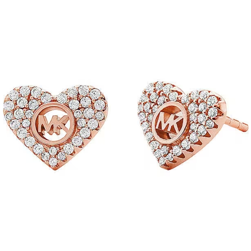 MICHAEL KORS PREMIUM SILVER COLLECTION Mod. HEART STUD
